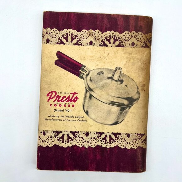 Vintage 1947 Presto Cooker Recipe Book Model 40 Pressure Cooker Manual - Picture 9 of 9